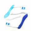 Travel folding toothbrush, light-blue